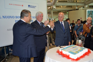 Inaugurazione con il dg per l’Italia di Air Canada Umberto Solimeno